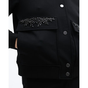 Bomber con dettagli tasche gioiello