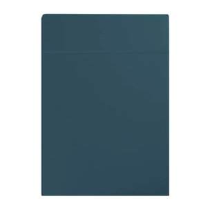 Drap plat satin de coton uni bleu Ava uni bleu ardoise