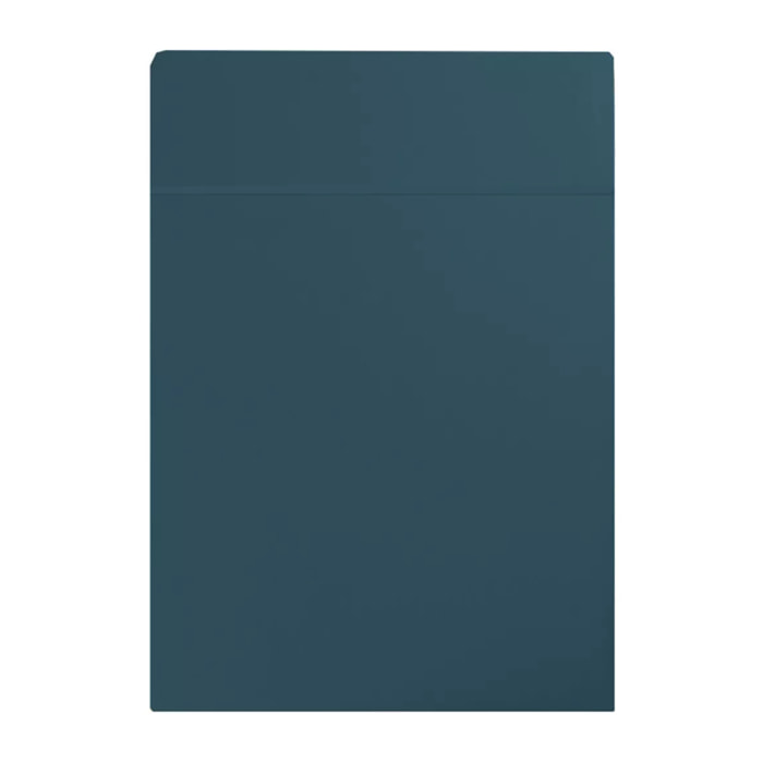 Drap plat satin de coton uni bleu Ava uni bleu ardoise