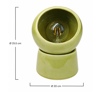 Lampe à poser en céramique verte - Halo