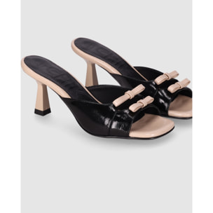 Sandalias - Negro - Tacón: 5 cm