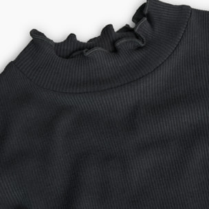 Camiseta punto canalé de niña -BCI