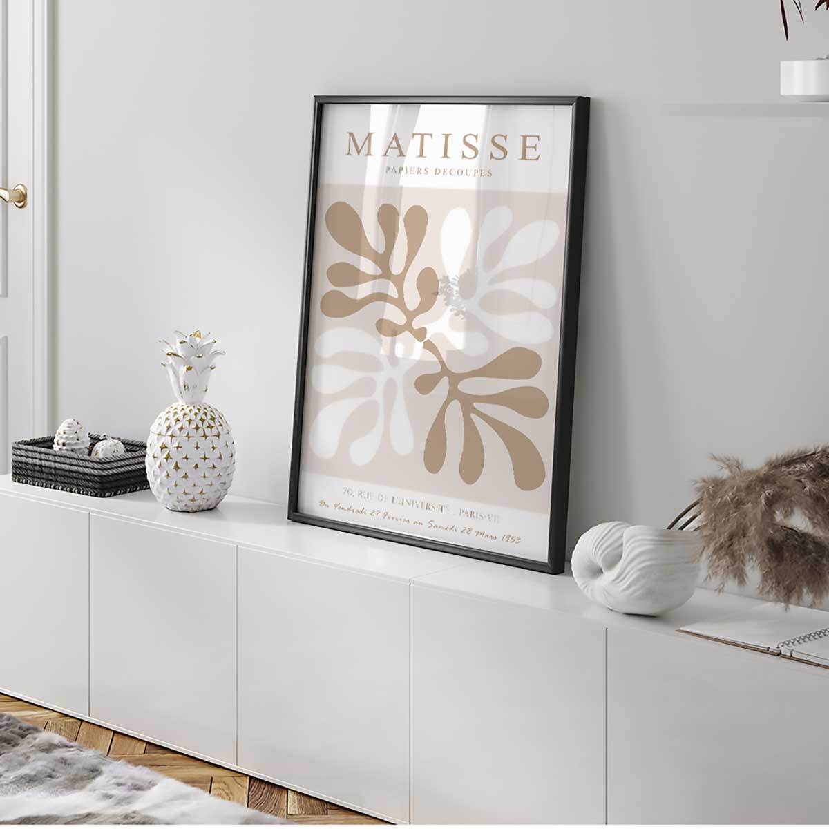 Affiche encadrée formes organiques matisse Affiche + cadre en métal - Noir