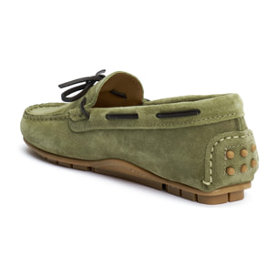 Mocassino Driver British Passport Verde chiaro