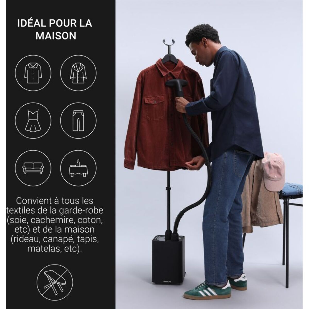 Défroisseur vapeur STEAMONE EUJK300B V2 Henri