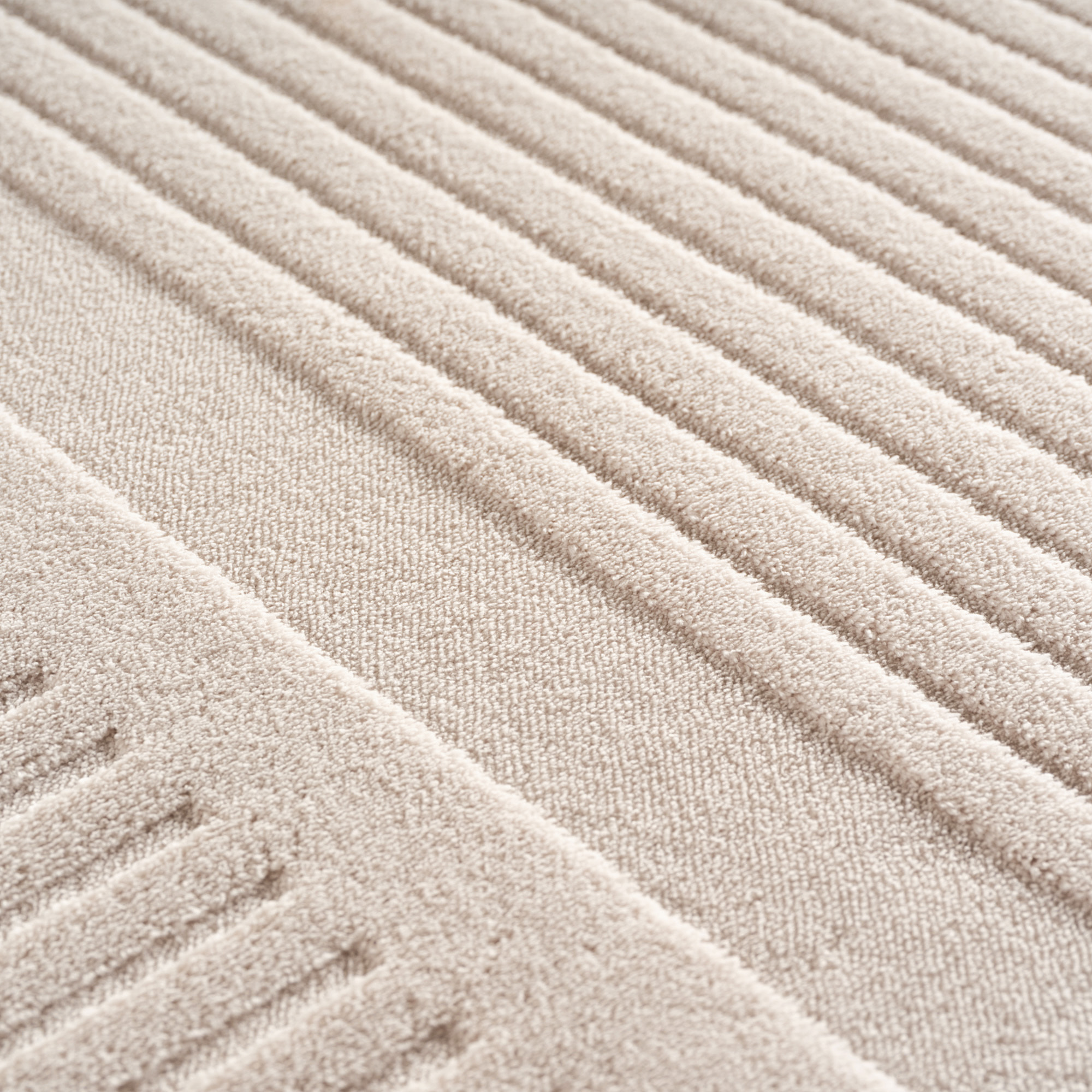 LENNY - Tapis de salon creme au design graphique