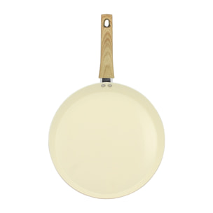Galetière en revêtement céramique 32cm crème - tous feux COLORAMA