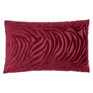 Coussin Tigris rouge grenat 50x30cm