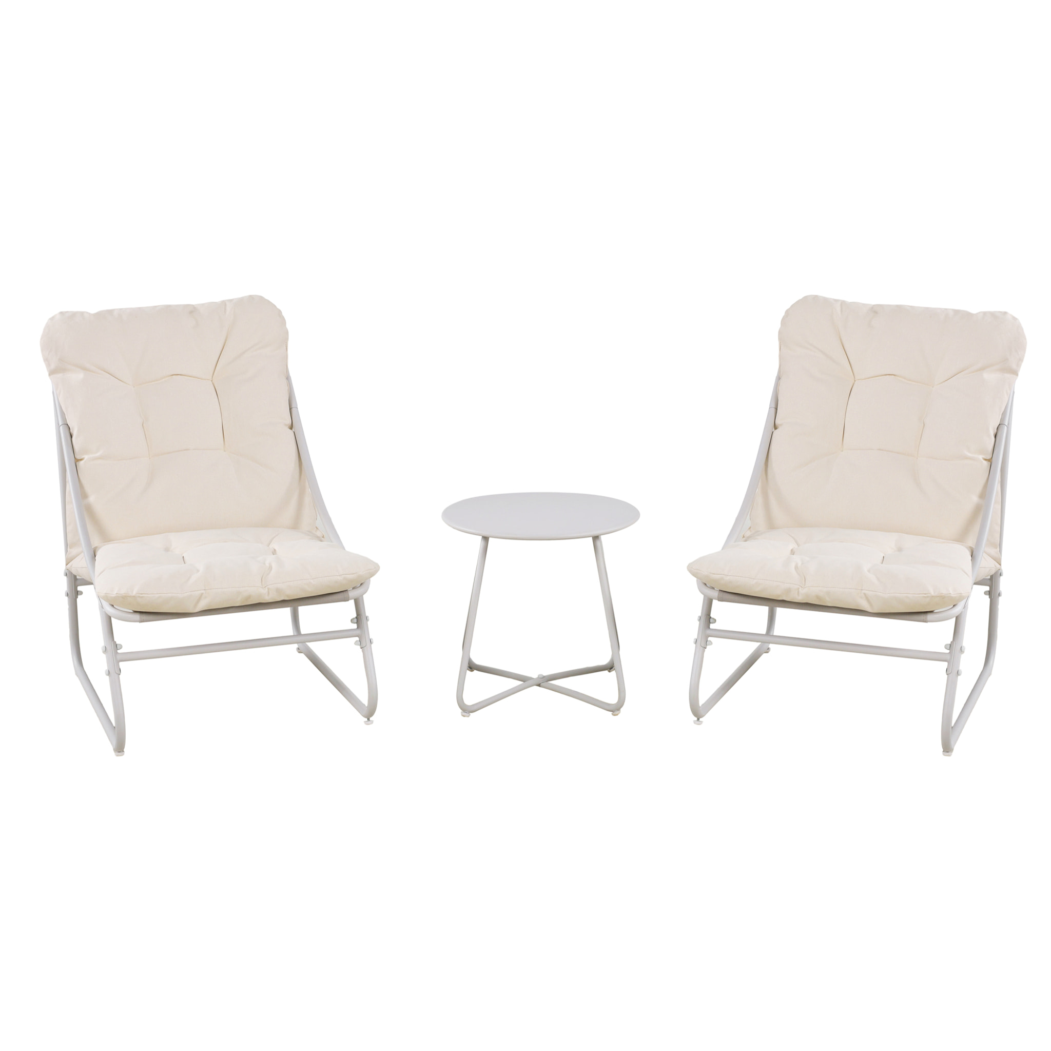Salon De Jardin - HOME DECO FACTORY - Texas - 3 Pièces - Beige