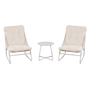 Salon De Jardin - HOME DECO FACTORY - Texas - 3 Pièces - Beige