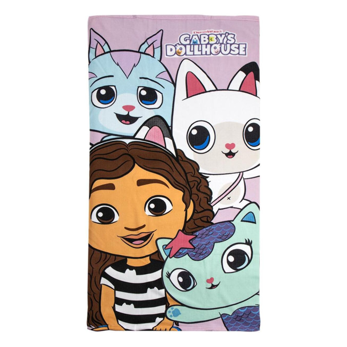 Toalla Microfibra de Gabby's Dollhouse - 70x140x1 cm - Multicolor