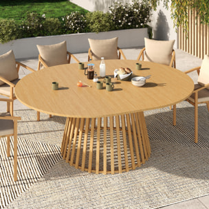 Table de jardin ronde extensible Hortensia Ø160-200cm
