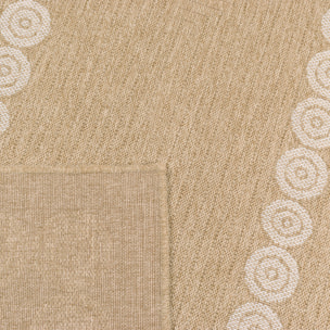 Nature - tapis effet jute blanc