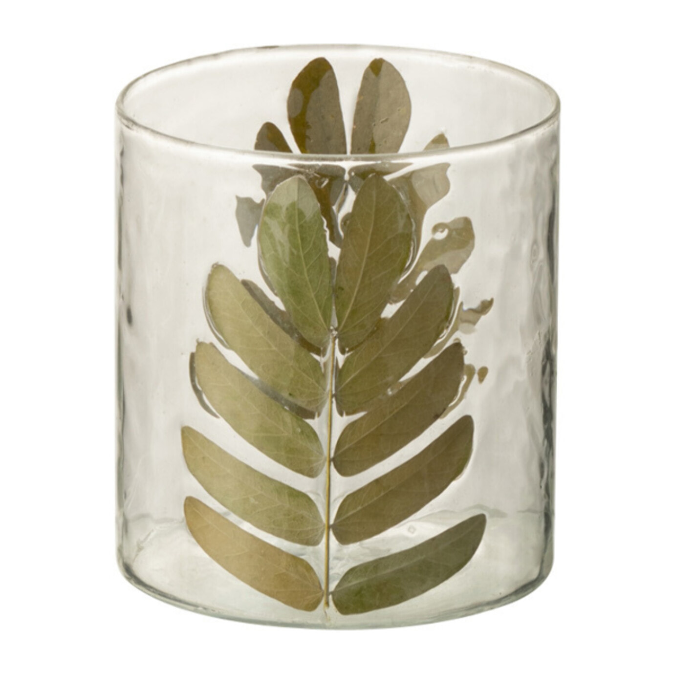 J-Line vase Feuille - verre - or - small - 3 pcs - 9.5 cm de hauteur