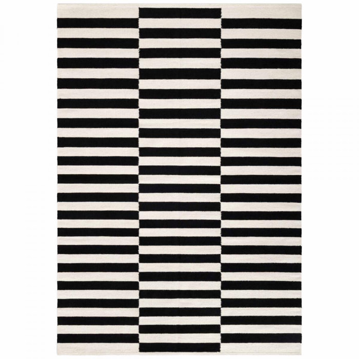 Tapis kilim, motif géométrique, tissé main, duel chic authentique