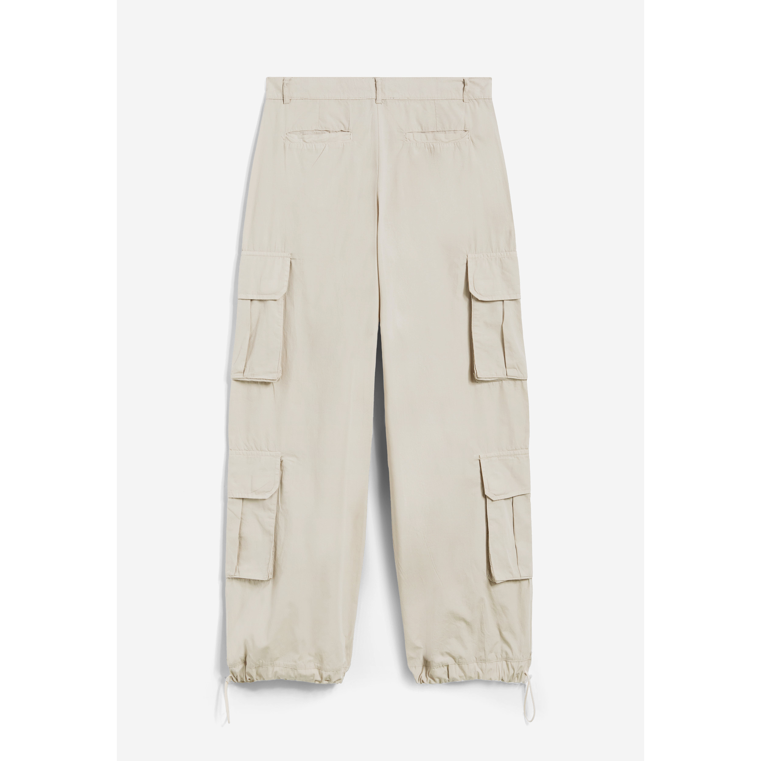 Pantaloni cargo baggy fit in popeline con quattro tasconi