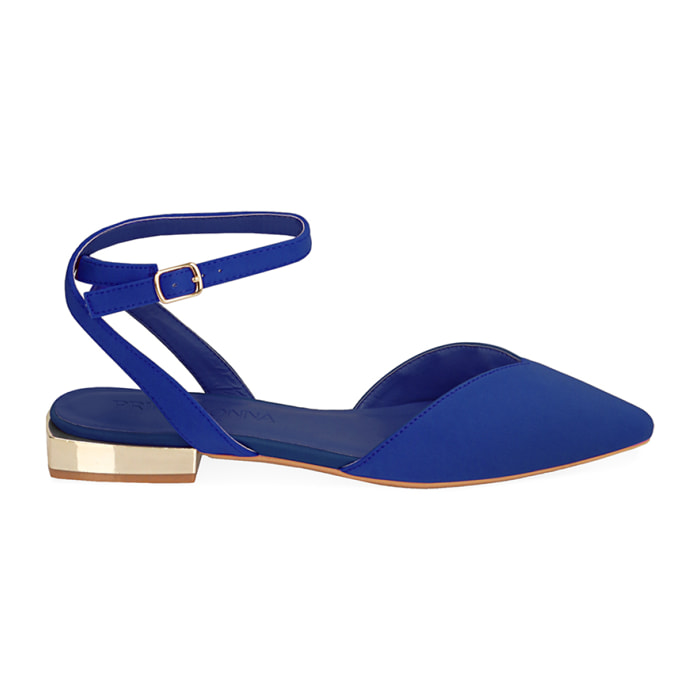 Ballerine slingback blu in lycra