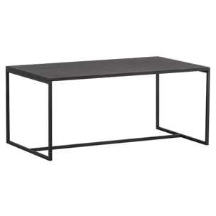 Table basse rectangulaire design métal noir L100 cm KARL