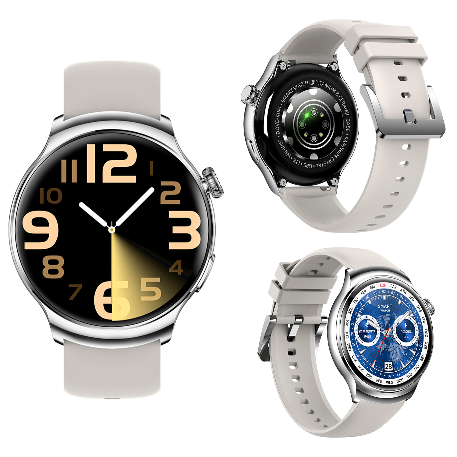 Smartwatch Z93 Pro con display AMOLED, monitor della salute, modalità sportive, temperatura corporea e chiamate bluetooth.
