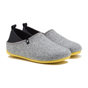Zapatillas De Casa Lanna Dual Fit Woman Gris & Amarillo