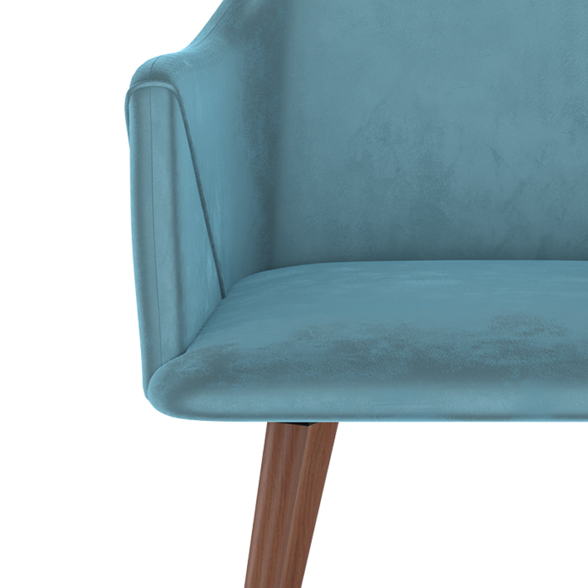 Lot de 2 chaises avec accoudoirs en velours bleu - Daisy