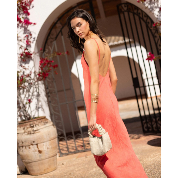 Vestido largo de tirantes