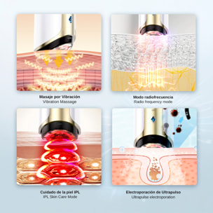 Instrumento de belleza Little Diamond. Con terapia caliente, EMS, RF y 2 modos de luminoterapia.