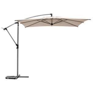 Parasol déporté carré "Manoa" blé 2,5 x 2,5 m