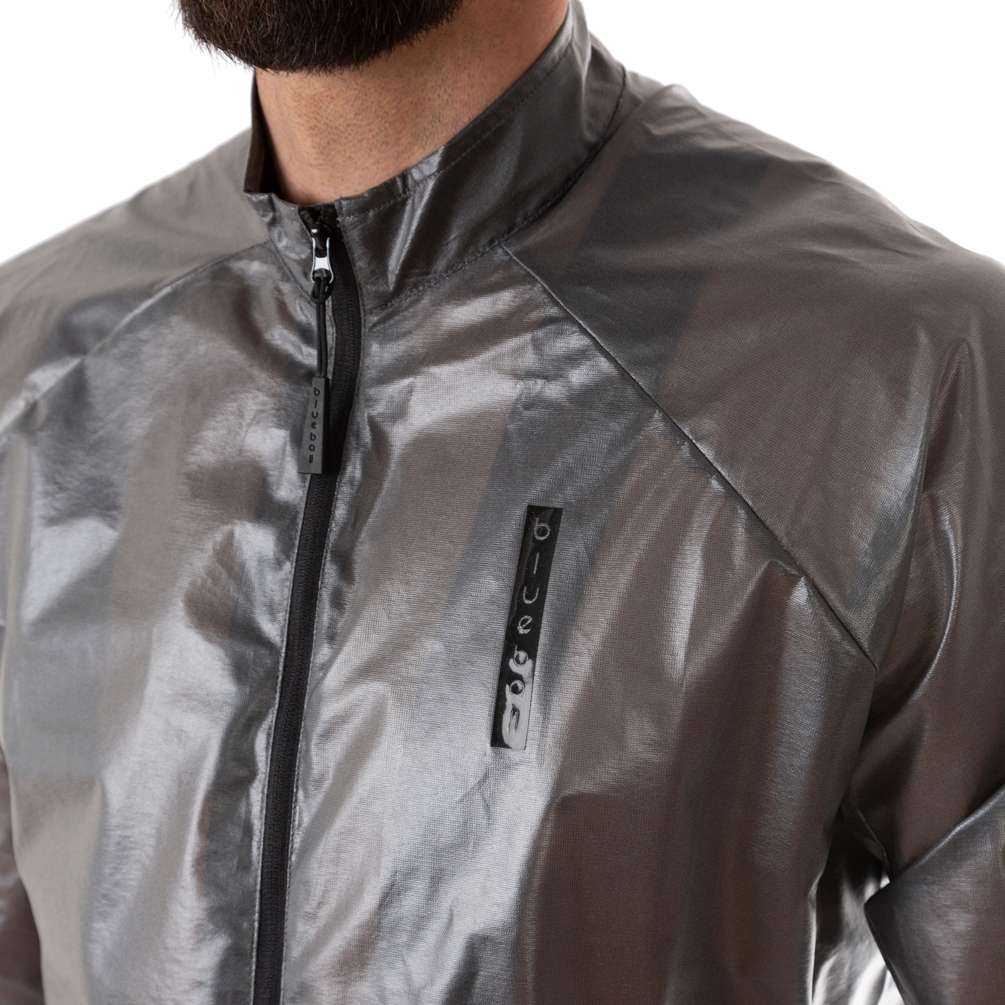 Chaqueta ciclista sin capucha transpirable, resistente al viento y a la lluvia.