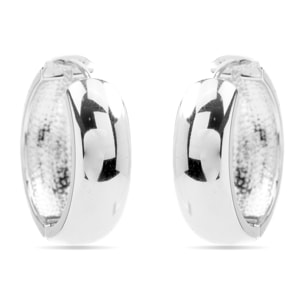 Pendientes de 18mm de diámetro acabados en rodio