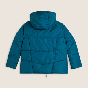 Piumino double-face donna con cappuccio regolabile