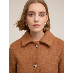 Motivi - Cappotto in panno bouclé - Marrone
