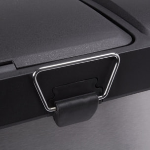 Poubelle à  pédale Tri sélectif Inox 18L+8L MSV