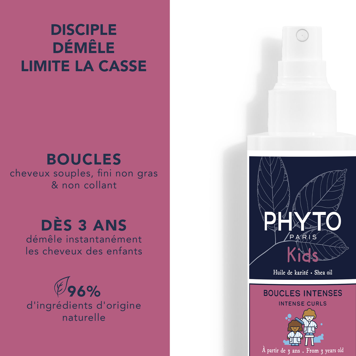 Boucles Intenses Kids - Spray Démêlant Magique Cheveux Frisés et Crépus 200 ml