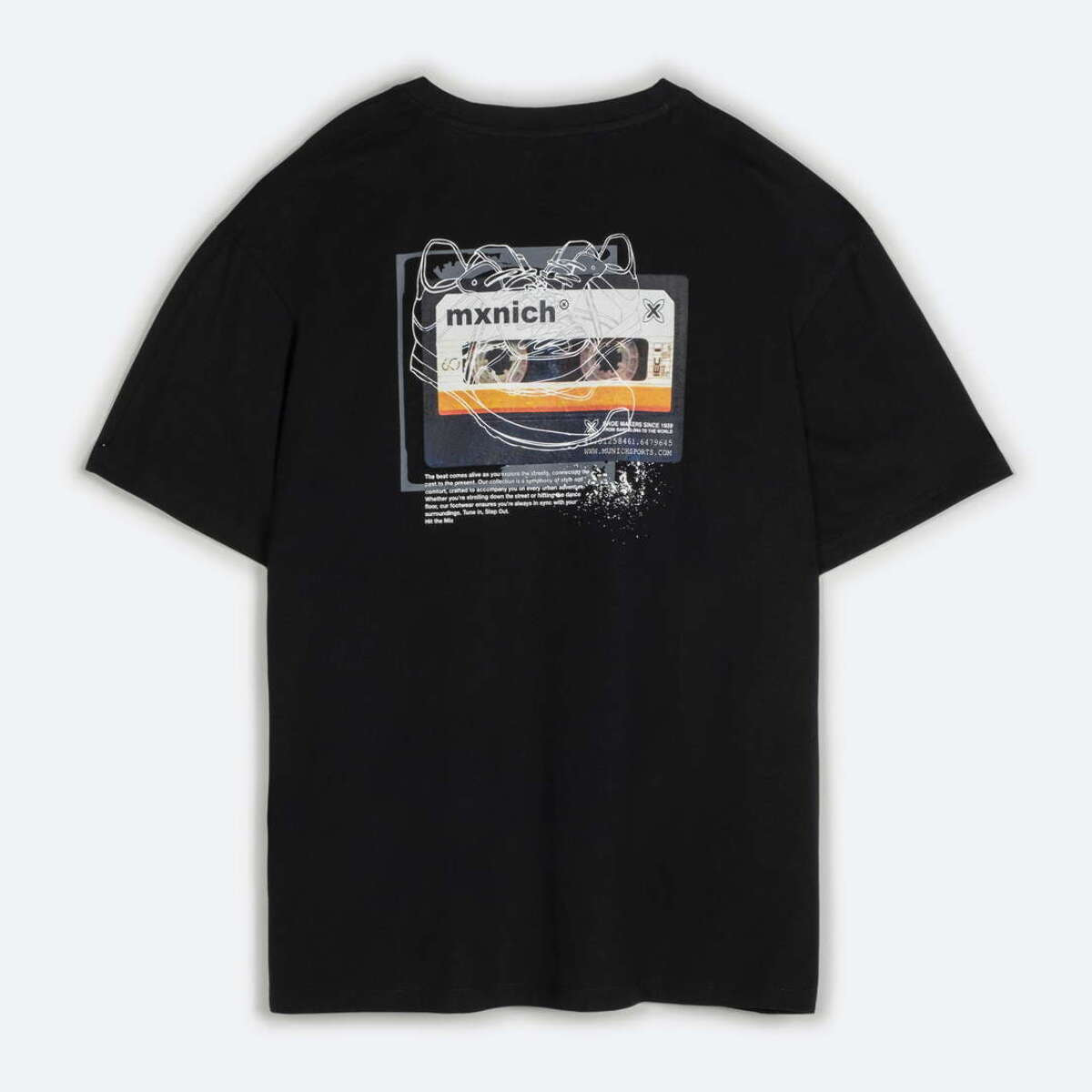 Camiseta MUNICH oversize streetwear de algodón negra