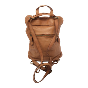 Chicca Borse Borsa Zaino Donna in Pelle Cuoio