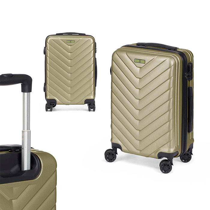 Valigia trolley da cabina in ABS, leggera e resistente. Progettazione di bilance.