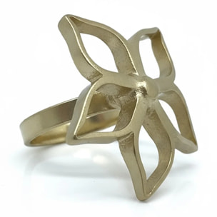 Anillo Irregular Blom G dorado chapado latón