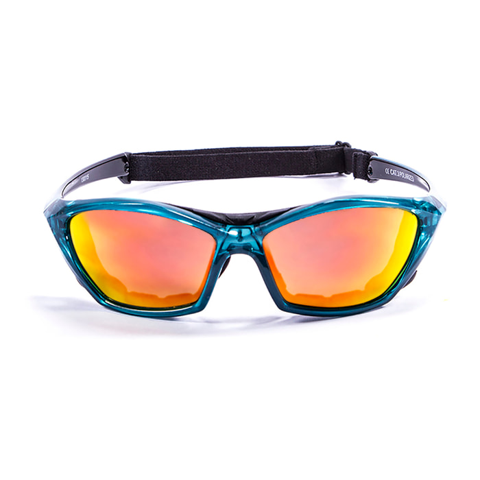 Gafas de deportes acuáticos OCEAN LAKE GARDA - Azul transparente / Revo roja