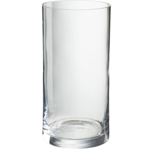 J-Line vase Cylindre - verre - transparent - 25.5 cm de hauteur