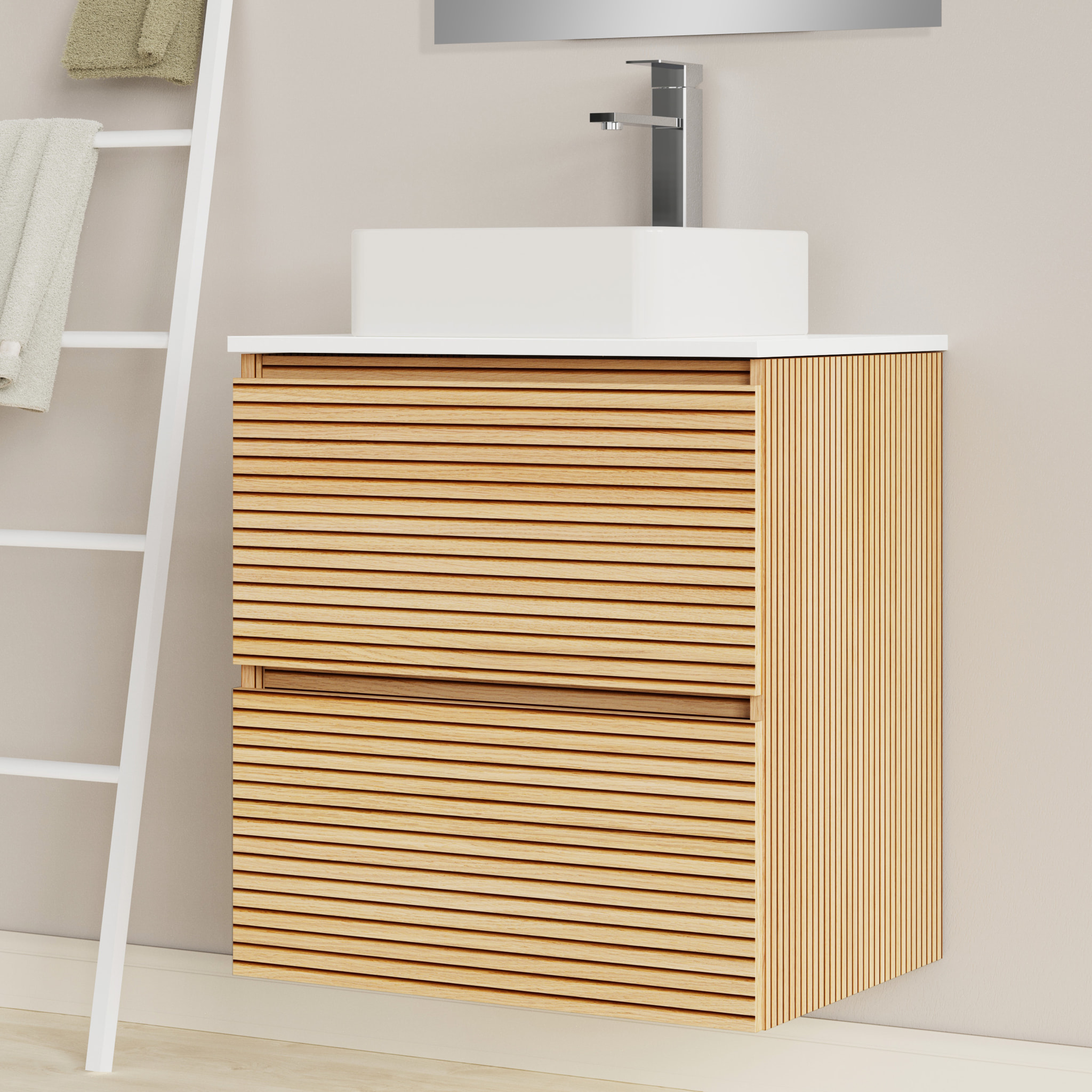Ensemble de salle de bain BAMBU 2C, Alday, 60 cm, Solomon