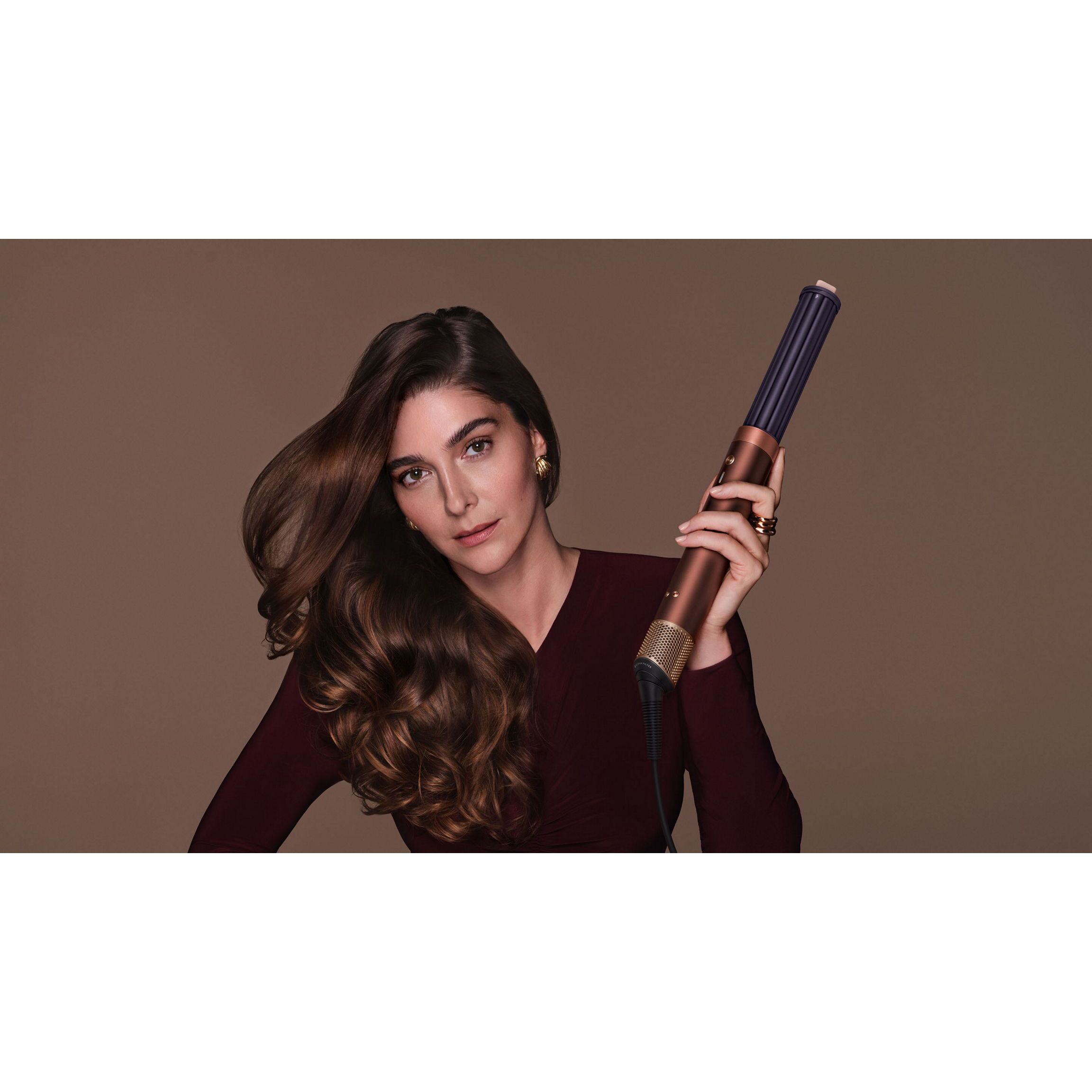 Multi-styler et sèche-cheveux Dyson Airwrap Co-anda2x™ - cheveux bouclés à frisés (Prune/Cuivré)