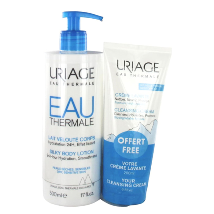Eau Thermale - Duo Lait Velouté Corps 500 ml + DermPhy Creme Lavante 200 ml