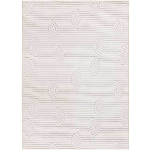 Alfombra lavable con relieve en color blanco Estilo, varias medidas disponibles