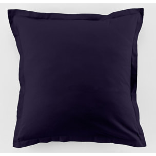 Lot De 2 Taies 100% Coton 57fils Bleu Imperial