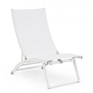 Set di 2 poltrone reclinabili TAYLOR in alluminio e textilene bianco