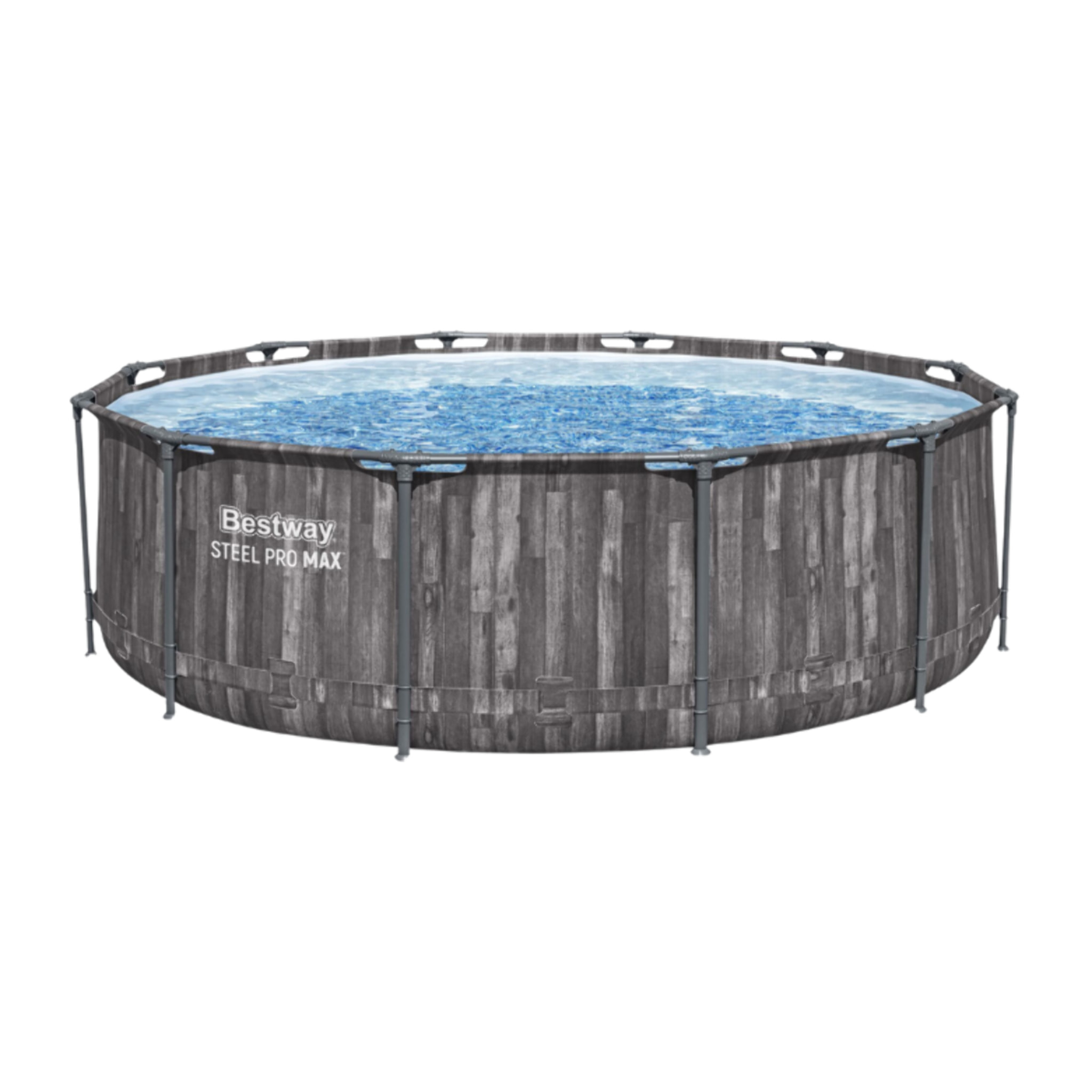 Bestway Piscine hors sol - Ronde - Steel Pro Max - Décor bois - 366 x 100 cm