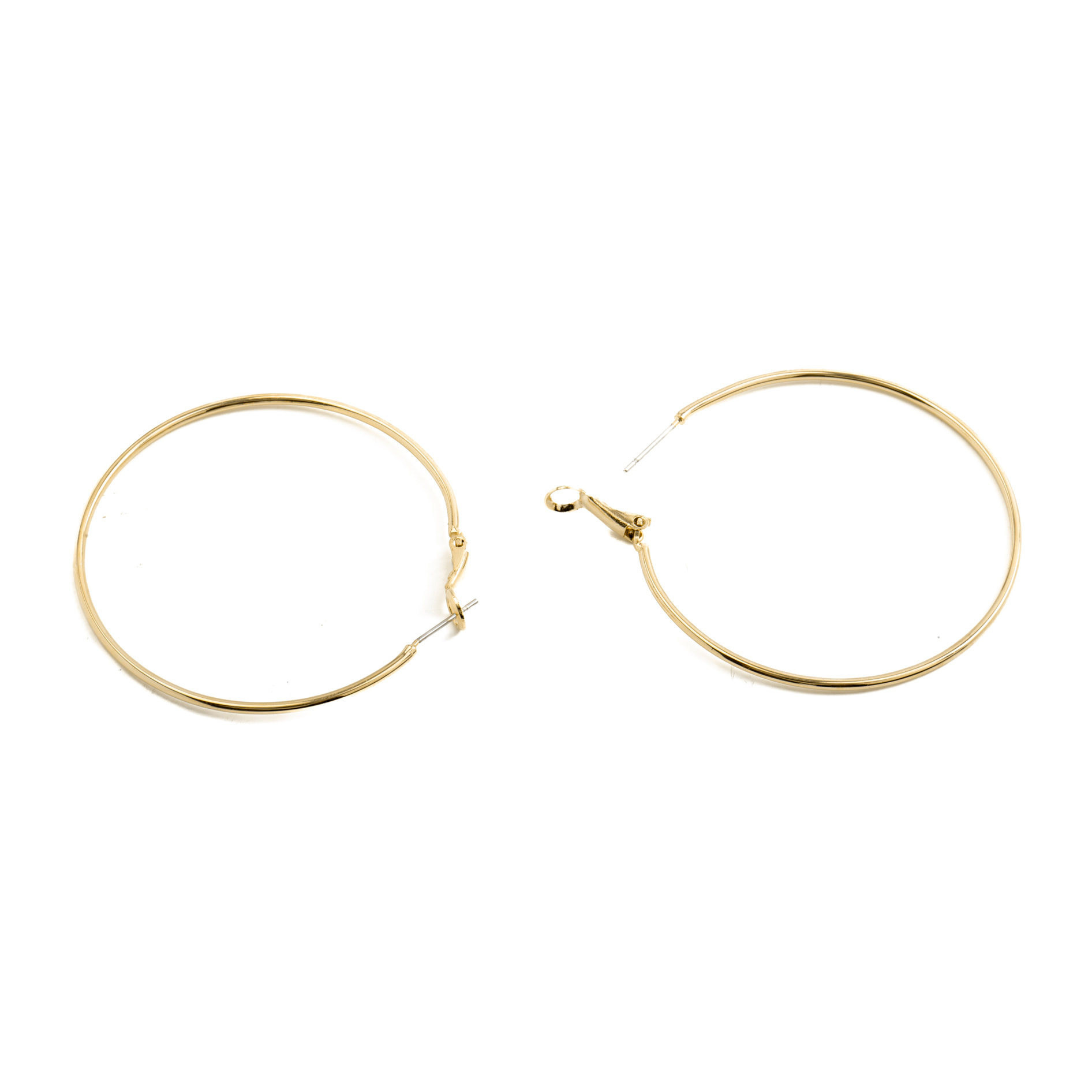 Pendientes de 50mm de diámetro acabado oro amarillo de 18k