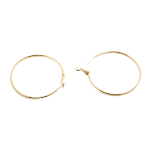 Pendientes de 50mm de diámetro acabado oro amarillo de 18k