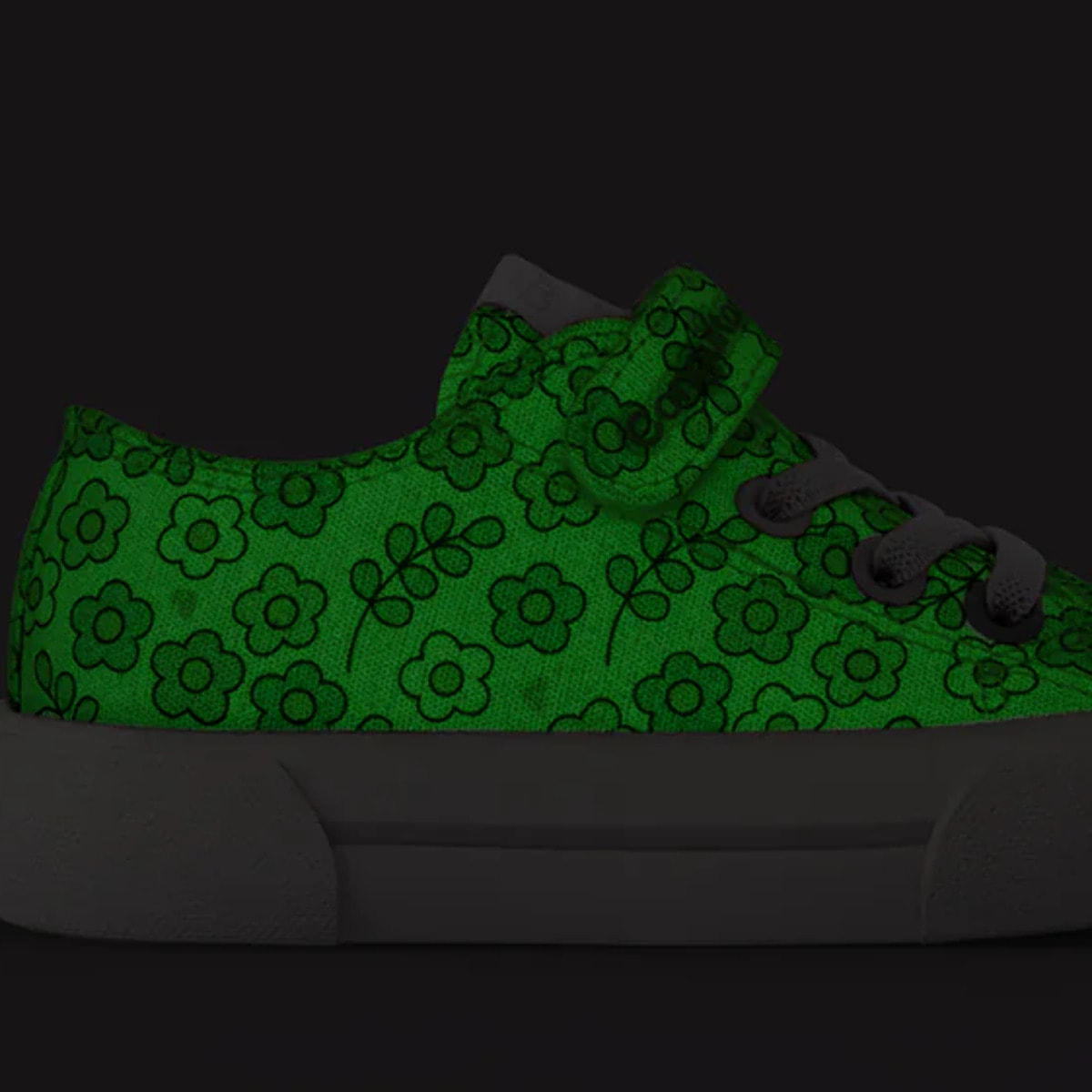 Sneakers basse per neonati che si illuminano al buio, multicolore